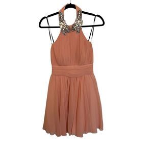 Y2k City Studio Mini Dress Halter Formal Fairy Whimsical Coquette Pastel